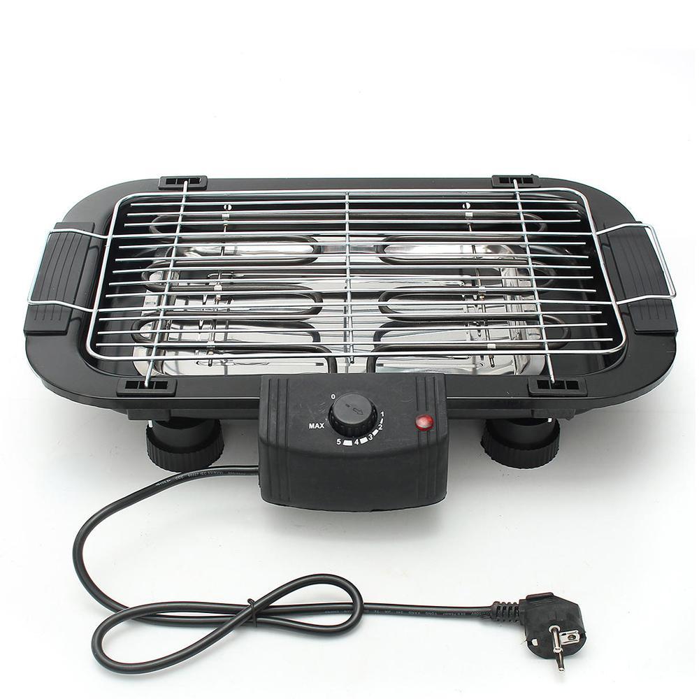 Indoor barbecue grill, side view. Indoor barbecue grill, side view.
